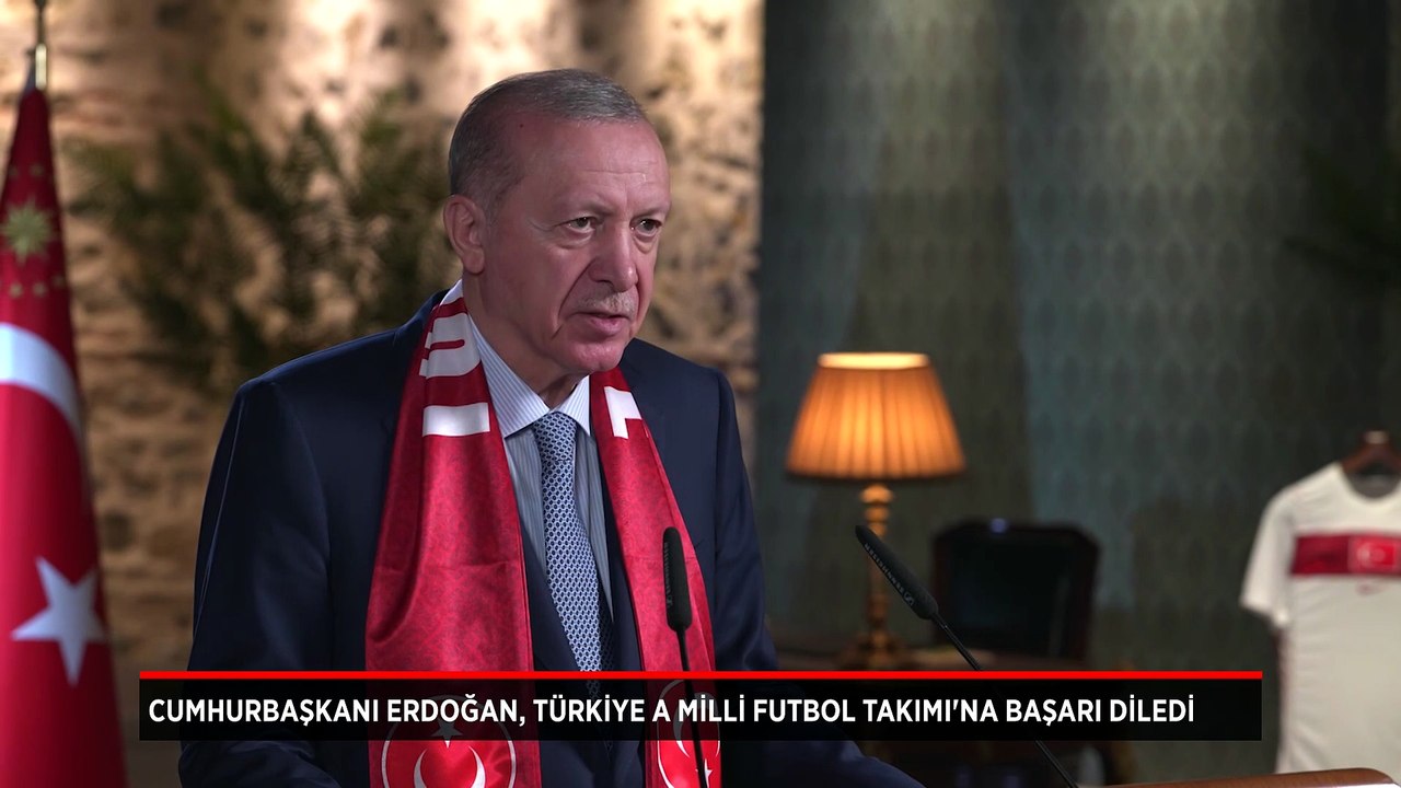 Cumhurbaşkanı Erdoğan, Türkiye A Milli Futbol Takımı'na Dünya Kupası'nda başarı diledi