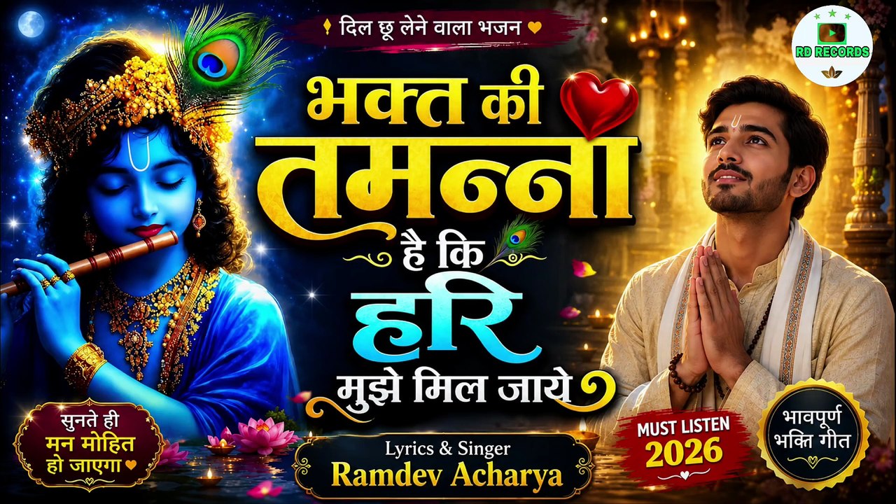 भक्त की तमन्ना है कि हरि मुझे मिल जाये | Heart Touching  Bhajan | Ramdev Acharya | New Bhajan 2026