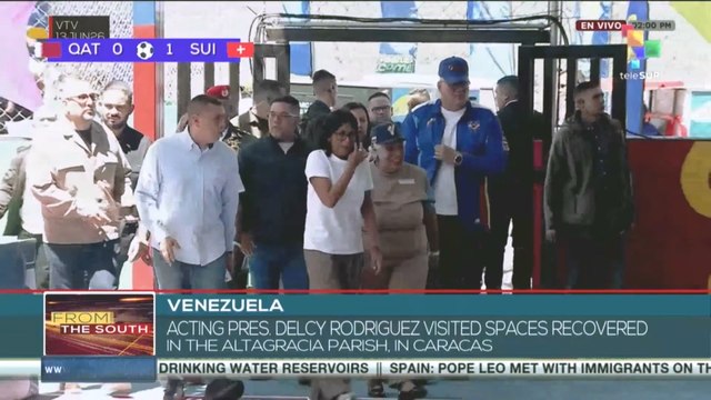 Acting Pres. Delcy Rodriguez visited spaces recovered in the Altagracia parish