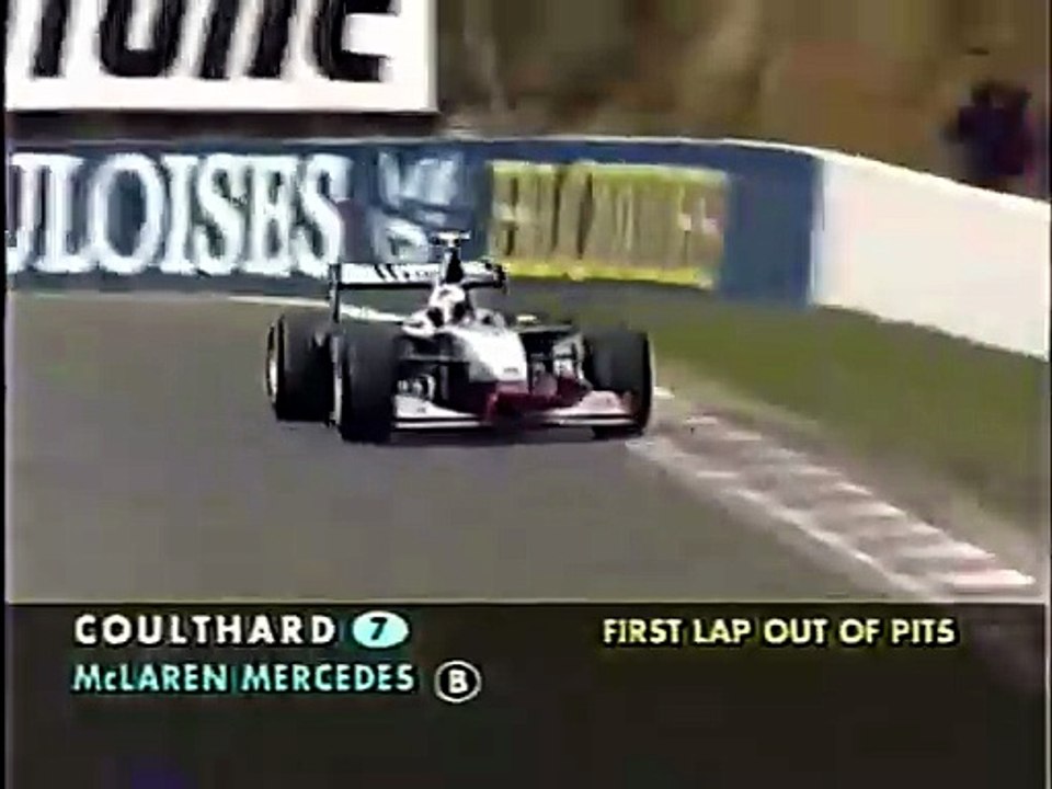 F1 – David Coulthard (McLaren Mercedes V10) lap in qualfying – Belgium 1998
