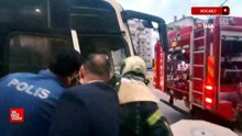 MHP Dilovası Teşkilatı üyelerini taşıyan otobüste yangın çıktı