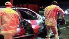 Passageira fica presa em veículo após forte colisão entre Ranger e Palio Weekend