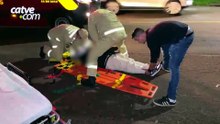 Jovem fica ferida após queda de patinete em frente à Polícia Civil de Cascavel
