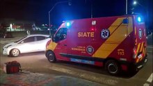 Entregadora é socorrida pelo Siate após acidente de trânsito na Avenida das Pombas