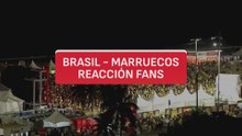 Reacción fans Brasil al Brasil 1 - Marruecos 1
