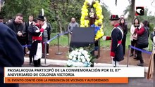 Acto y homenaje a sus pioneros por el 87° aniversario de Colonia Victoria