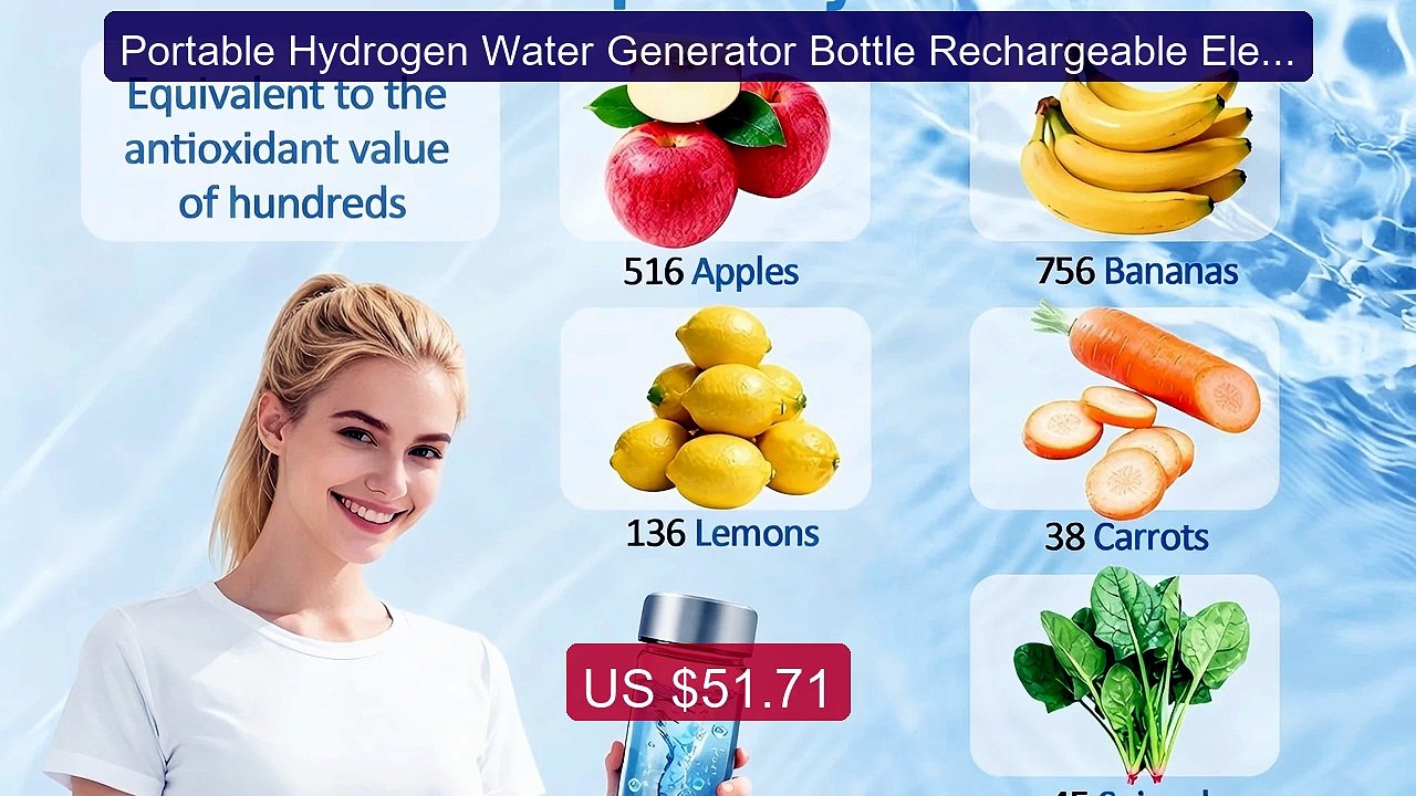Portable Hydrogen Water Generator Bottle Rechargeable Electric Alka... -- Top Rated 2026 | Buy Now!