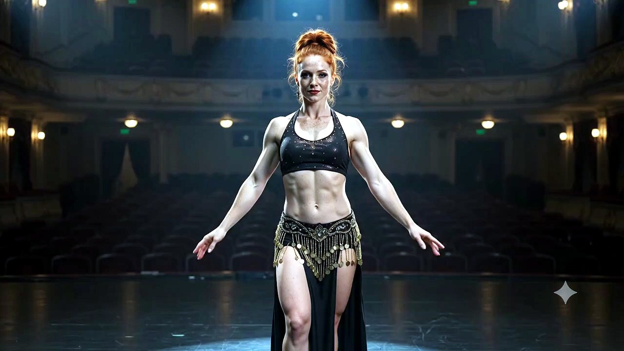 Fit Red Head Belly Dancer