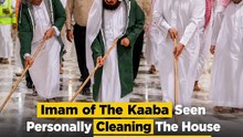Imam of Kaaba Clean the Holy Kaaba personally