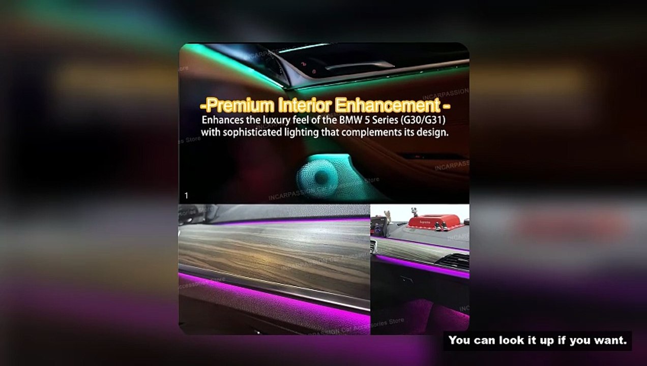 11 Colors OEM Design Ambient Light for BMW 5 Series G30 G31, G30 Interior Lighting Upgrade?Car Ambie