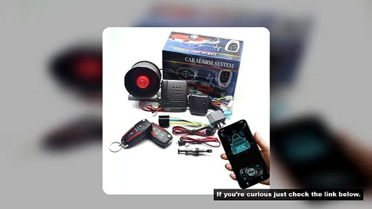 Universal 12V Car Alarm Security System Keyless Entry One Way ImmobilizerControls Siren Car Security
