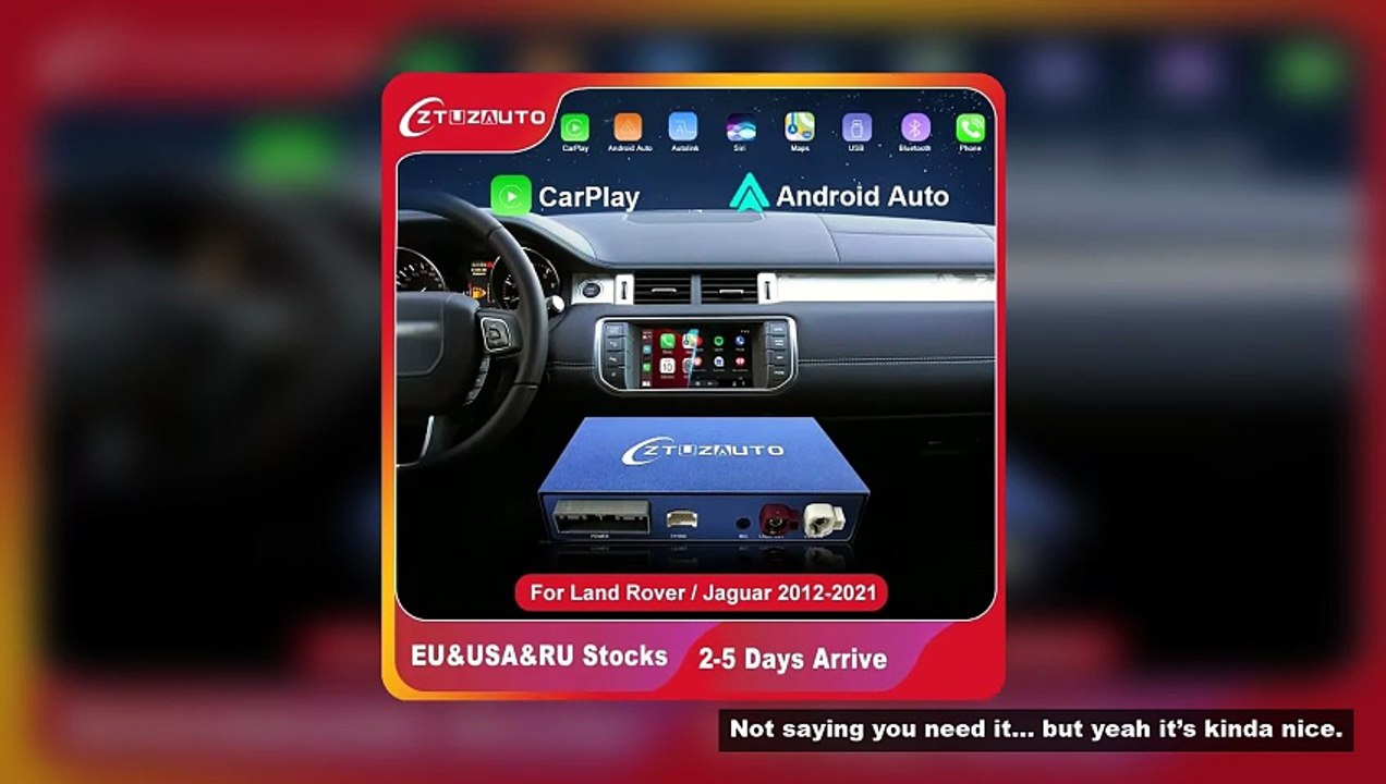 Wireless Carplay For Land Rover/Jaguar/Range Rover/Evoque/Discovery 2012-2021 Android Auto Ai Box Mu