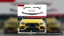 Car Front Bumper Lip Spoiler For Mercedes-Benz A-Class W177 A45 AMG 2019-2021 Guard Protector Cover