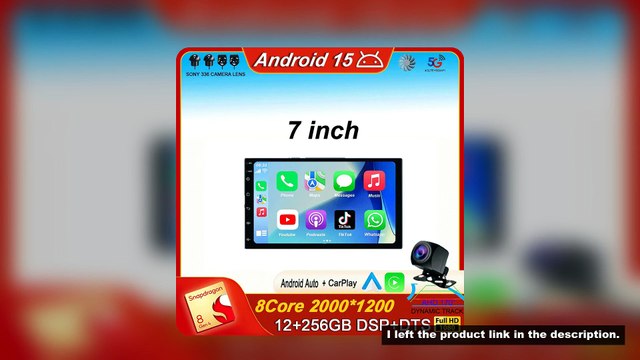 7 Inch QLED Screen 2 Din Universal Android 15 Car DVD GPS Radio Stereo Car Radio Multimedia Player A