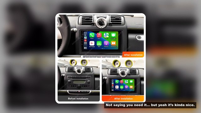 MEKEDE Wireless CarPlay Android Auto Car Radio for Mercedes Benz Smart Fortwo 451 2005 - 2015 GPS Na