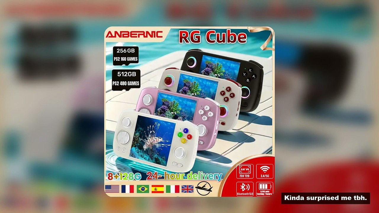 ANBERNIC RG CUBE Retro Handheld Game Console Video Player 3.95 Inch  Screen Bluetooth WIFI Android 1