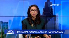 Bus Tabrak Pembatas Jalan di Tol Cipularang, Sopir Hindari Mobil Rem Dadakan | SAPA PAGI