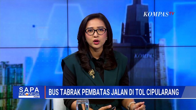Bus Tabrak Pembatas Jalan di Tol Cipularang, Sopir Hindari Mobil Rem Dadakan | SAPA PAGI