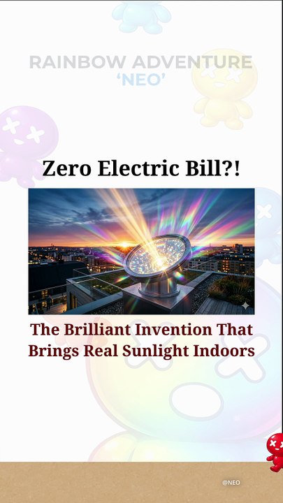 Zero Electric Bill?! The Brilliant Invention That Brings Real Sunlight Indoors#NEO #RAINBOWADVENTURE