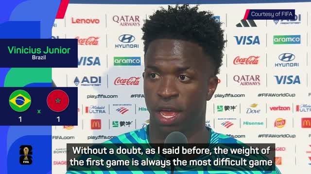 Vinicius believes Brazil 'have to adapt' after Morocco draw at World Cup