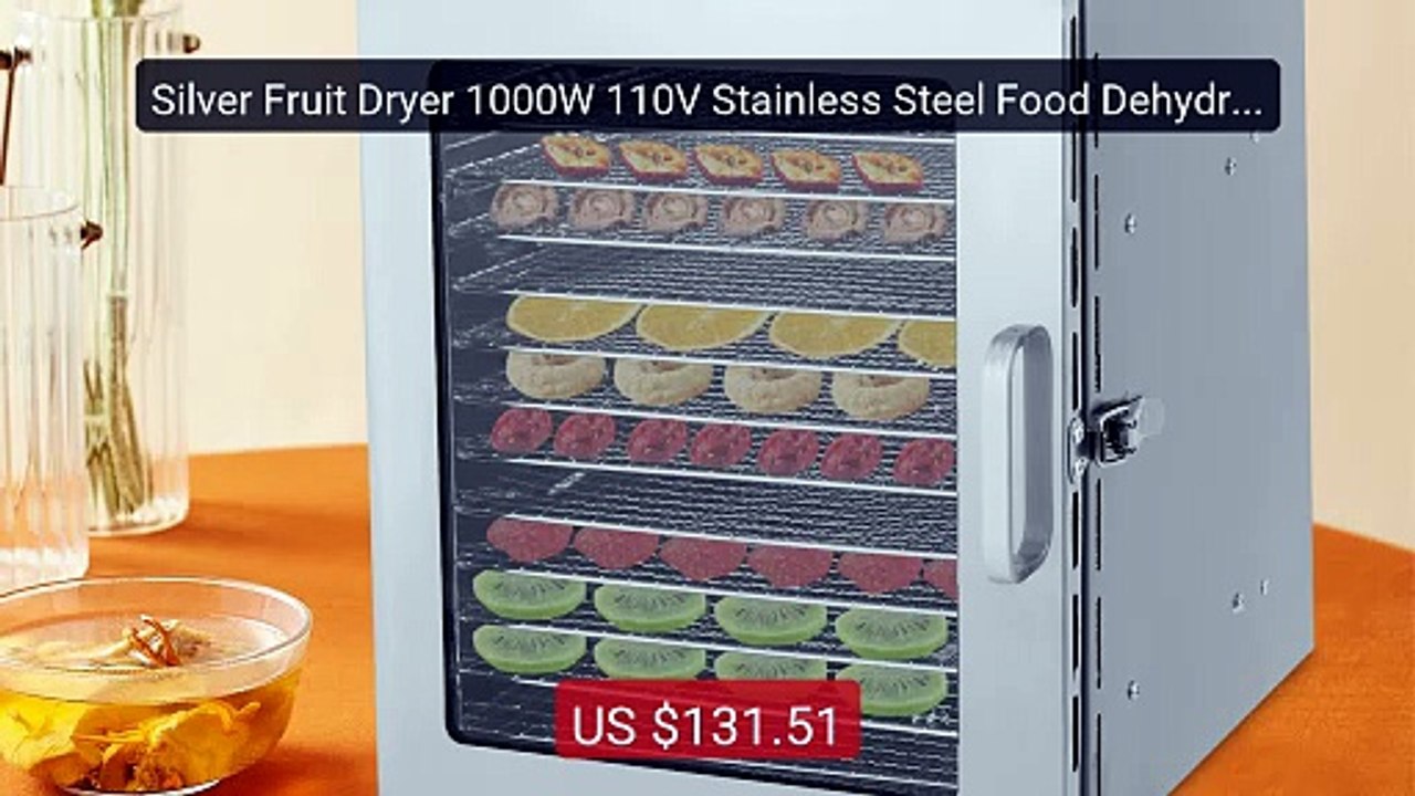 Silver Fruit Dryer 1000W 110V Stainless Steel Food Dehydrat... -- Top Pick 2026 | Unbeatable Price!