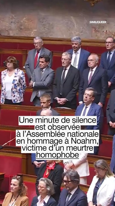 Une minute de silence est observée à l’Assemblée nationale en hommage à Noahm, 19 ans, victime d’un meurtre homophobe.