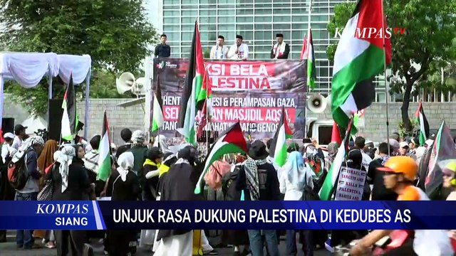 Aksi Solidaritas Palestina Serukan Penghentian Agresi Militer di Gaza | KOMPAS SIANG