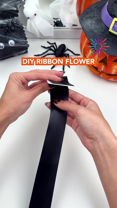 Mystic floral ribbon art for Halloween decor🌹🖤
