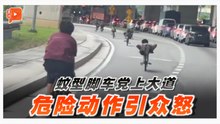 大道骑蚊型脚车 网民：公路定时炸弹