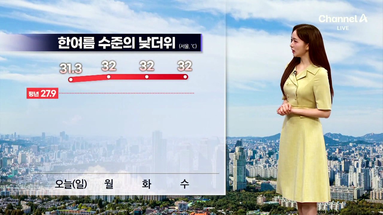 [날씨]내일 ‘서울 32도’ 한여름 더위…남부 곳곳 소나기