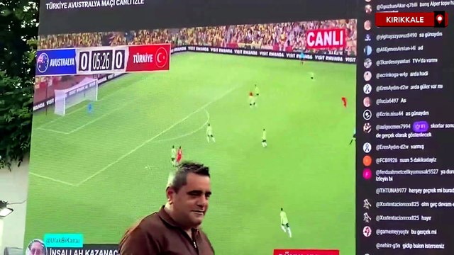 Kırıkkale’de milli maç etkinliğinde ekrana yanlışlıkla futbol oyunu verildi