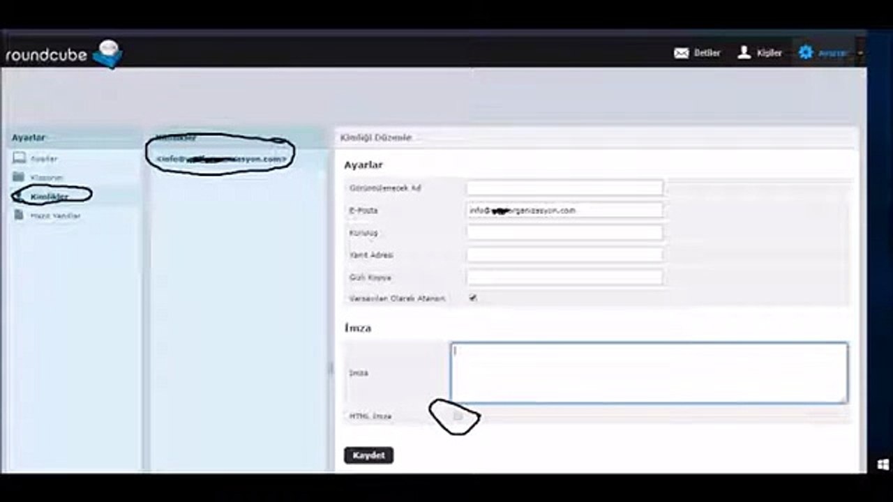 WEBMAİL DE HTML İMZA KULLANIMI KESİN ÇÖZÜM