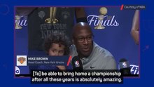 New York Knicks celebrate winning NBA Championship