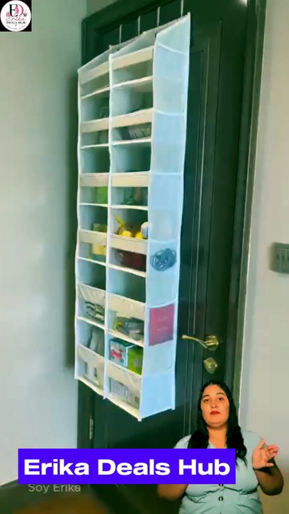 Organizador de Puerta Gigante | 24 Compartimentos y Bolsillos Laterales