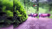 Uçuruma yuvarlanan kamyonetteki karı koca hayatını kaybetti