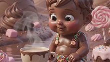 Cute Baby Enjoying Cookies with Tea 🍪☕