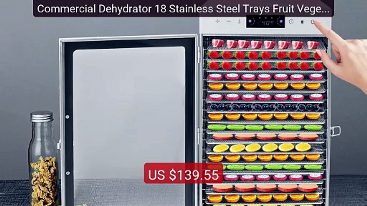 Commercial Dehydrator 18 Stainless Steel Trays Fruit Vegetabl... -- Amazing Value 2026 | Must Have!
