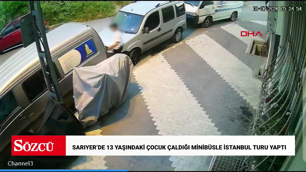 Sarıyer’de 13 yaşındaki çocuk çaldığı minibüsle İstanbul turu yaptı; polis havadan takiple yakaladı