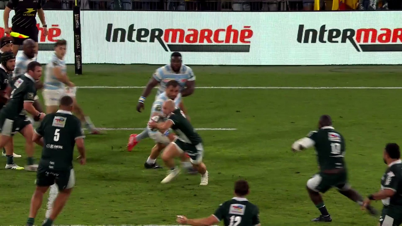 TOP 14 - Essai de Léo CARBONNEAU 2 (R92) - Section Paloise - Racing 92