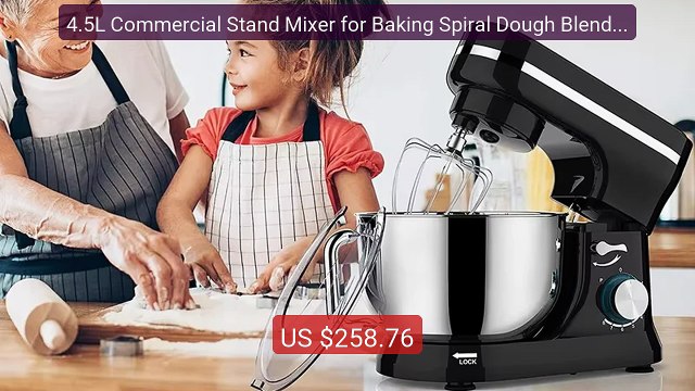 4.5L Commercial Stand Mixer for Baking Spiral Dough Blender M... Amazing Value 2026 | Must Have!