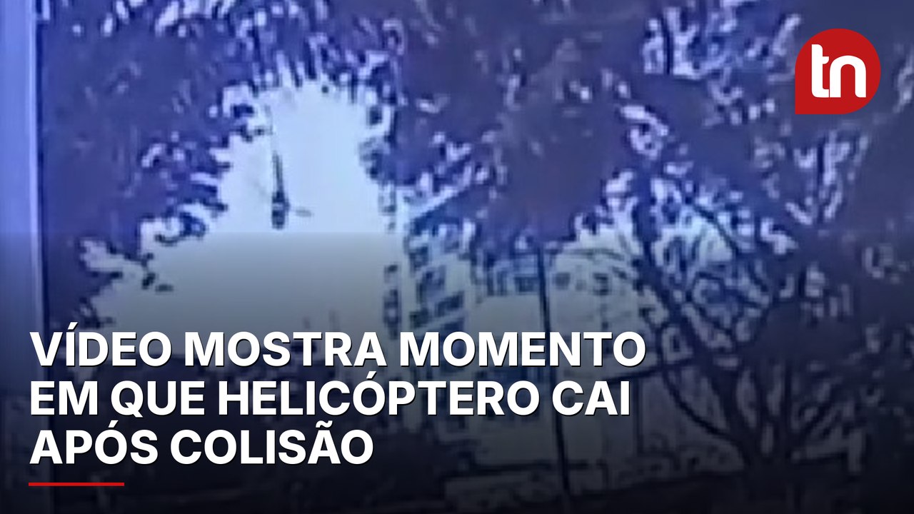 Vídeo mostra momento em que helicóptero cai no Rio de Janeiro