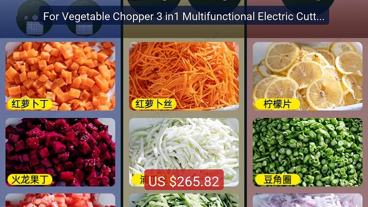 For Vegetable Chopper 3 in1 Multifunctional Electric Cutting M... -- Best Buy 2026 | Great Quality!