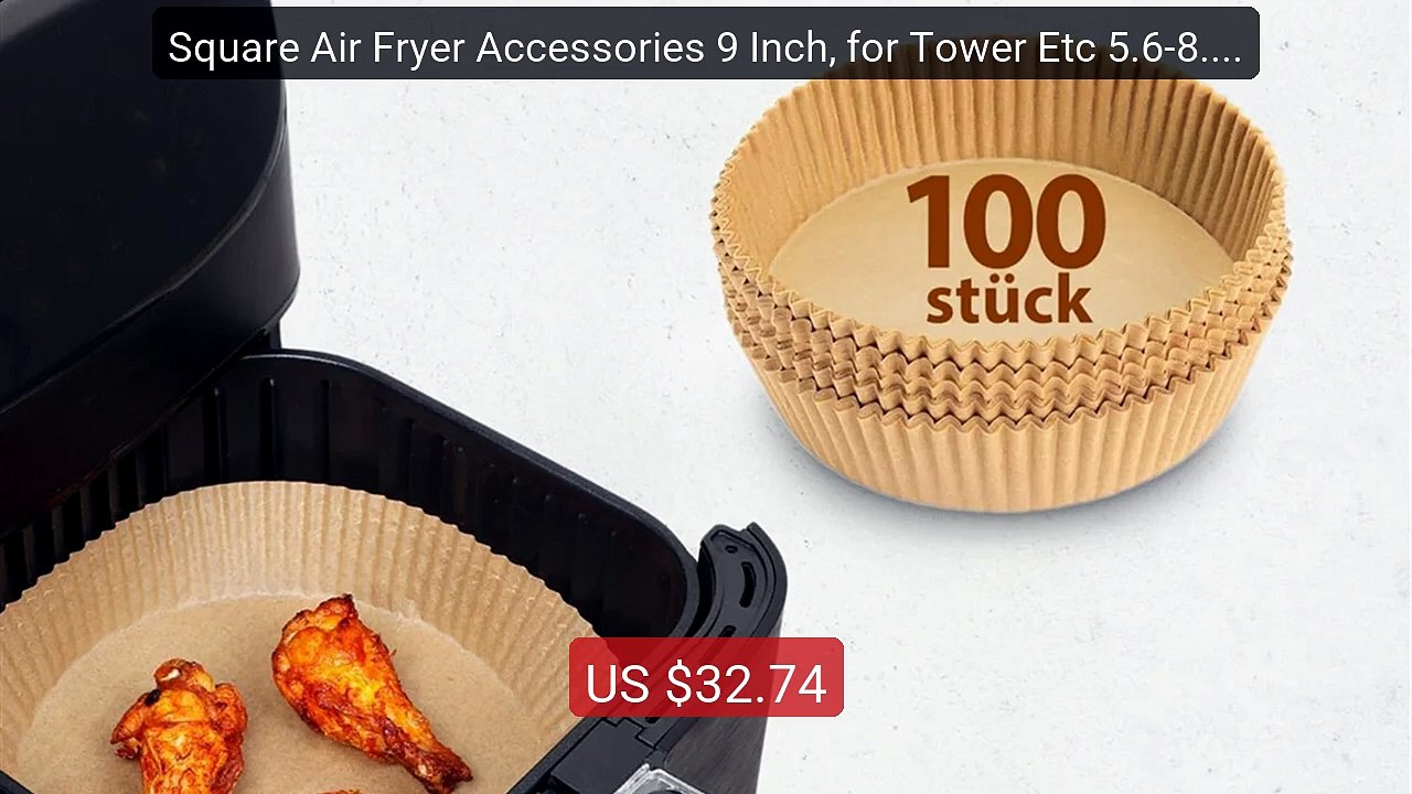 Square Air Fryer Accessories 9 Inch, for Tower Etc 5.6-8.3L Deep B... -- Best Deal 2026 | Shop Now!