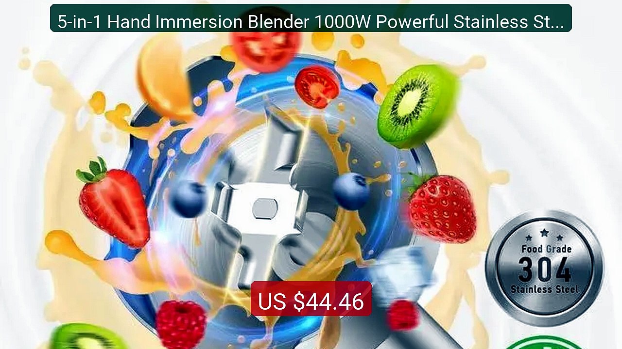 5-in-1 Hand Immersion Blender 1000W Powerful Stainless Steel Stick... -- Best Deal 2026 | Shop Now!