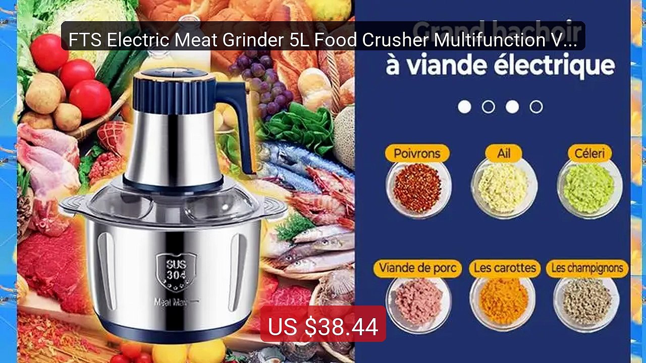 FTS Electric Meat Grinder 5L Food Crusher Multifunction Vegeta... -- Hot Deal 2026 | Limited Offer!