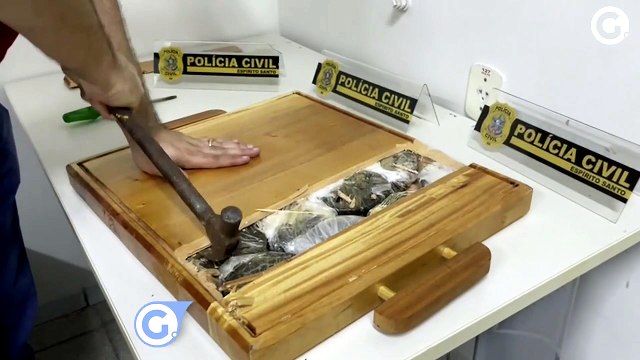 Quatro quilos de haxixe estavam dentro de tábua de carne apreendida no ES