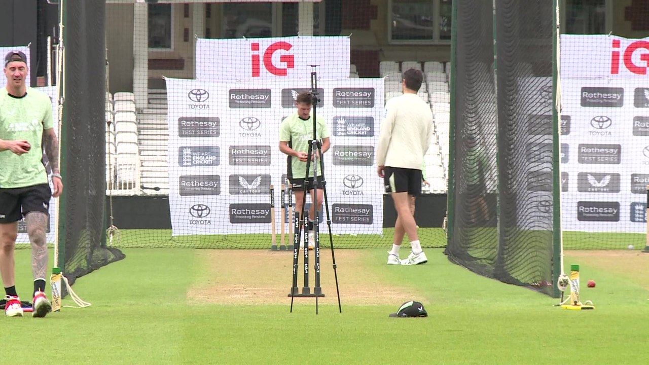 New Zealand train ahead of the second Test against England at the Oval.