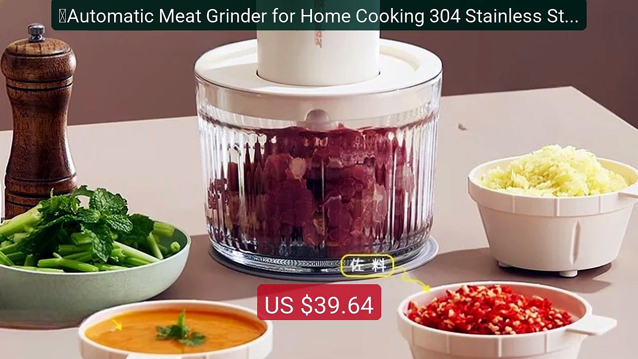 ‌Automatic Meat Grinder for Home Cooking 304 Stainless Steel B... -- Best Buy 2026 | Great Quality!