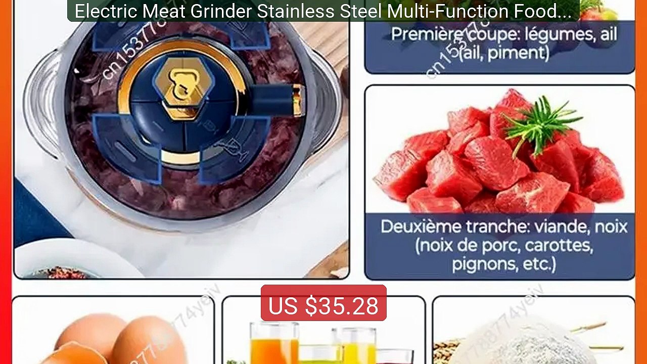 Electric Meat Grinder Stainless Steel Multi-Function Food Proc... -- Hot Deal 2026 | Limited Offer!
