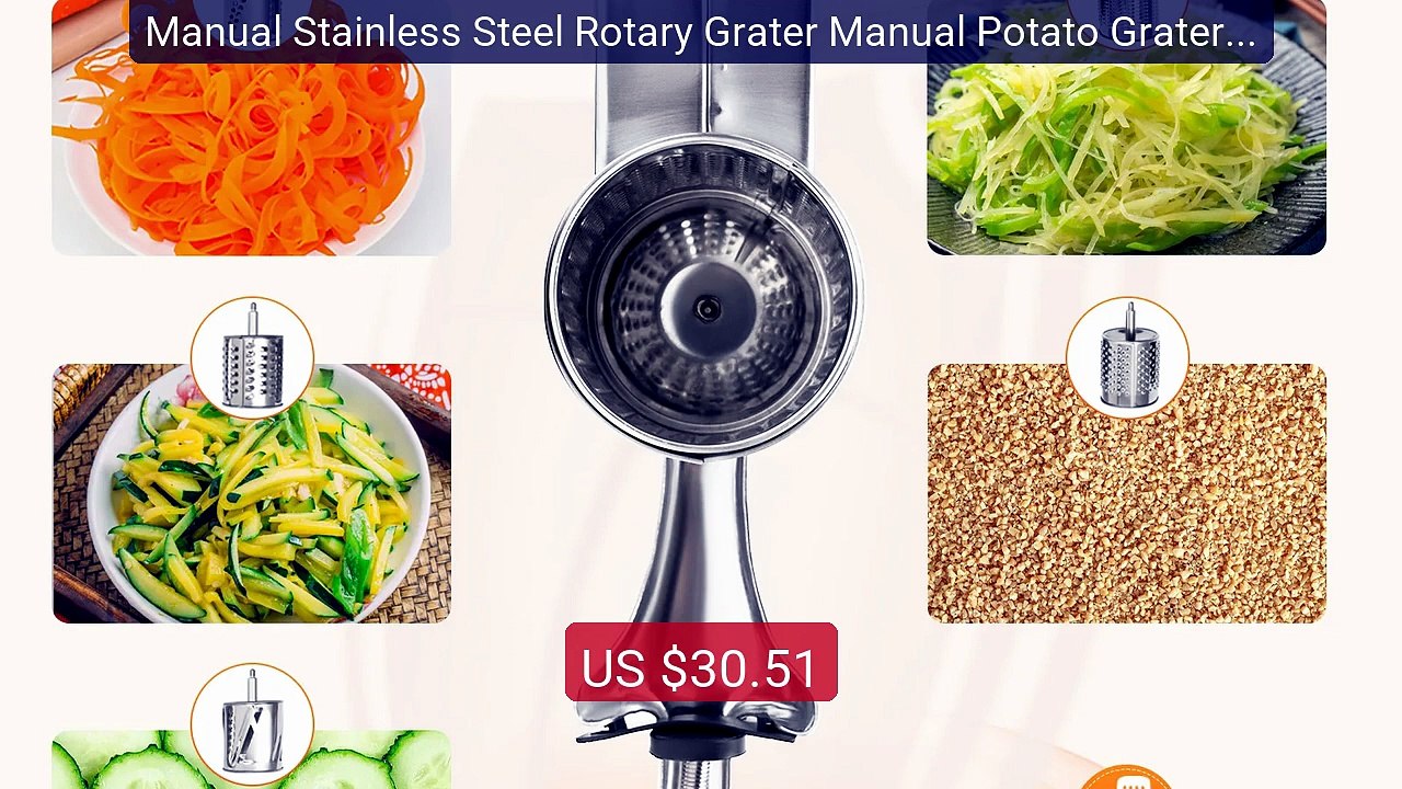 Manual Stainless Steel Rotary Grater Manual Potato Grater G... -- Top Pick 2026 | Unbeatable Price!